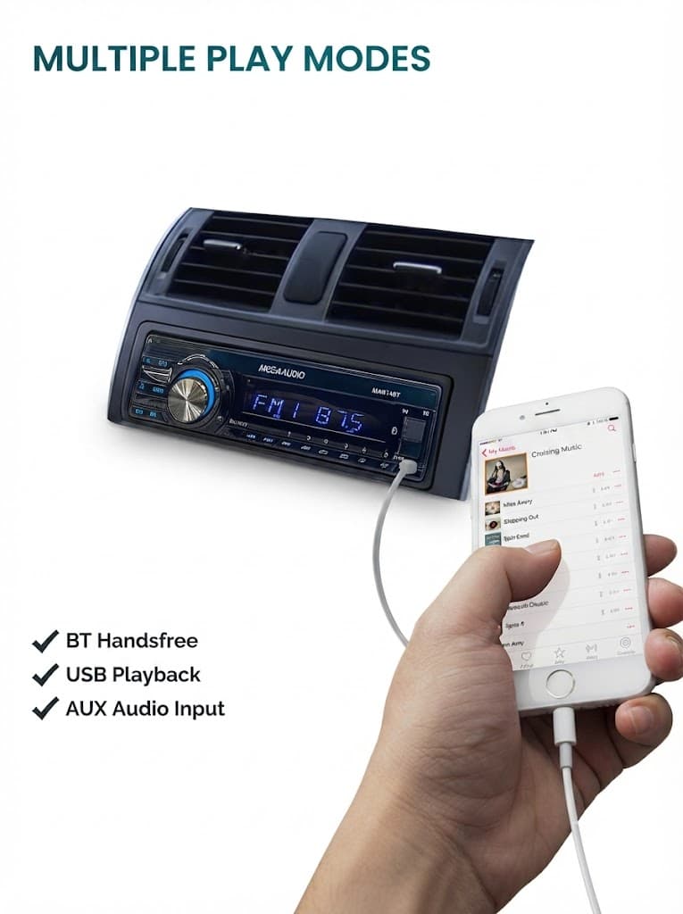 MEGAADUIO Bluetooth Music Play | MAR14BT 3