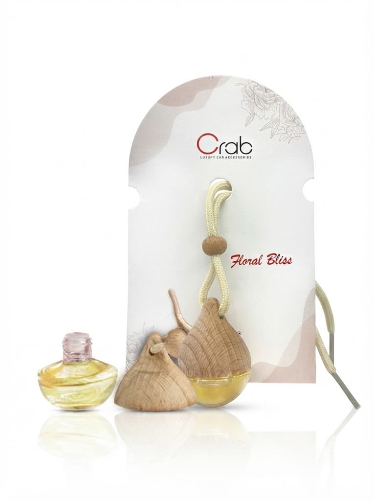 Crab Floral Bliss Hanging Air Freshener Long-Lasting Fragrance for Car, Home & Office Diffuser Floral Bliss  (6 ml) 2