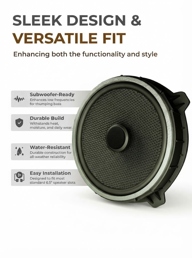 DBASE 6.5 "(16.5 cm) Two Way Coaxial Car Speakers |  Max Audio Sound Audio Speaker | 2