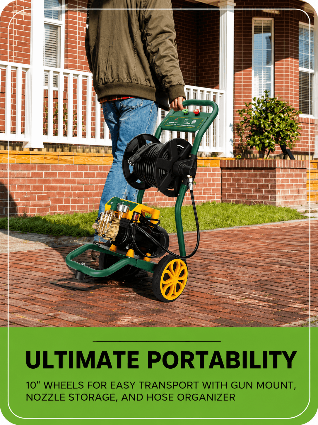 STARQ QT25 Commercial HIGH Pressure Washer Heavy Duty with 20METER Hose Pipe for CAR, Bike, Home & Truck Washing | (QT25 HPW 3000 WATTS 3HP 300 BAR 15LPM) 3