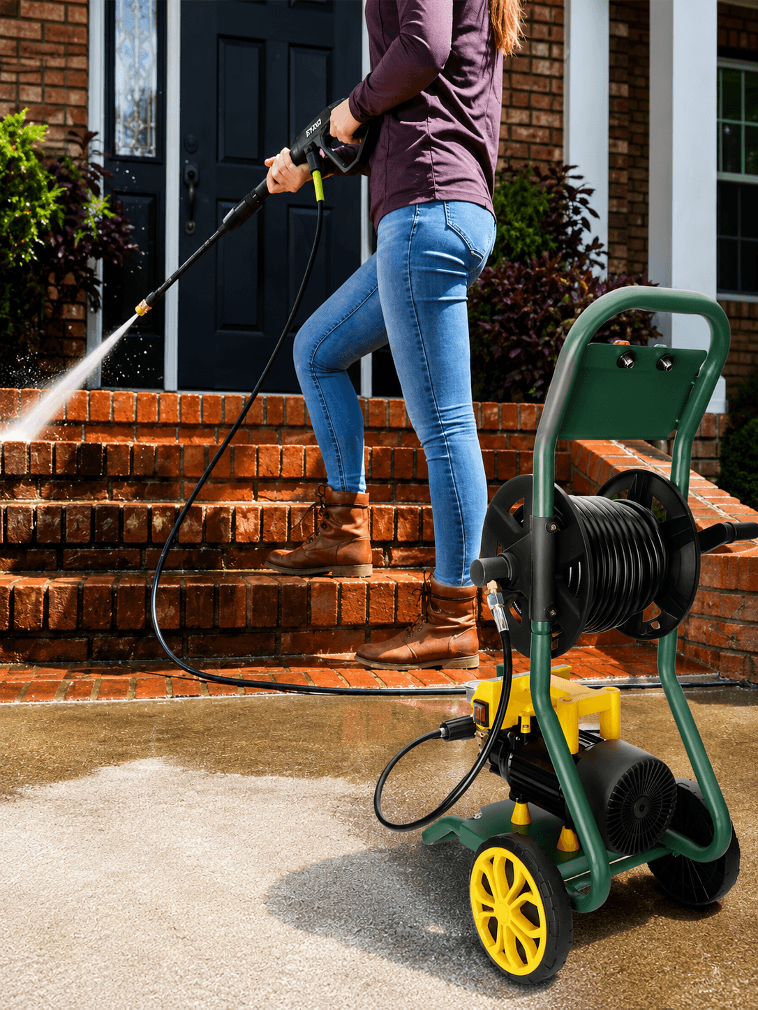 STARQ QT25 Commercial HIGH Pressure Washer Heavy Duty with 20METER Hose Pipe for CAR, Bike, Home & Truck Washing | (QT25 HPW 3000 WATTS 3HP 300 BAR 15LPM) 4