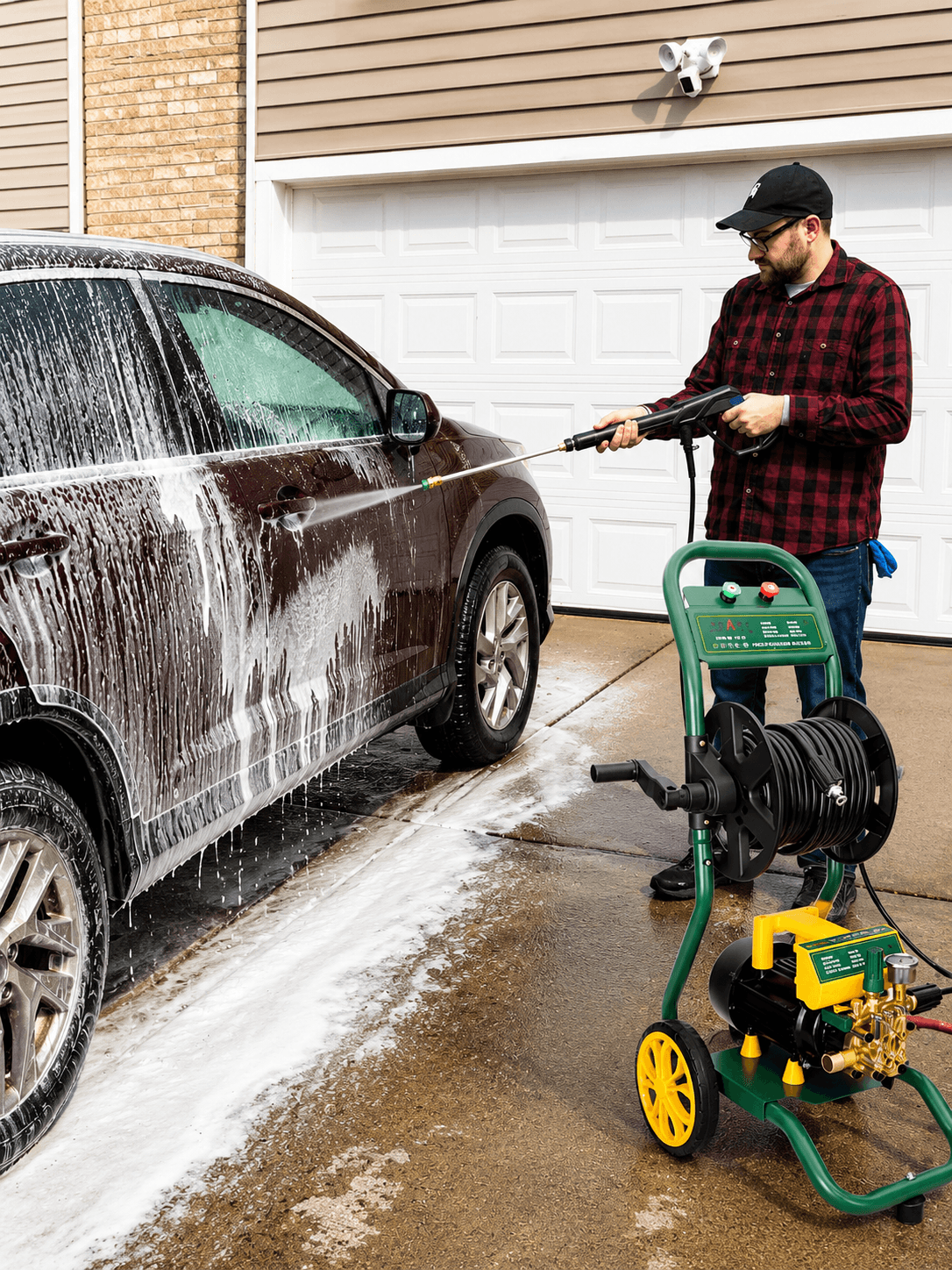 STARQ QT25 Commercial HIGH Pressure Washer Heavy Duty with 20METER Hose Pipe for CAR, Bike, Home & Truck Washing | (QT25 HPW 3000 WATTS 3HP 300 BAR 15LPM) 5