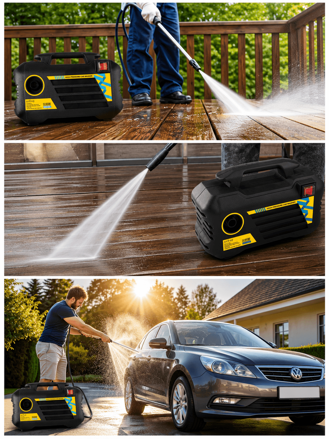 STARQ ST1 | 110 Bar 1700W | Heavy Duty High Pressure Washer for Car, Bike, Home | Pressure Adjustable | Red 5