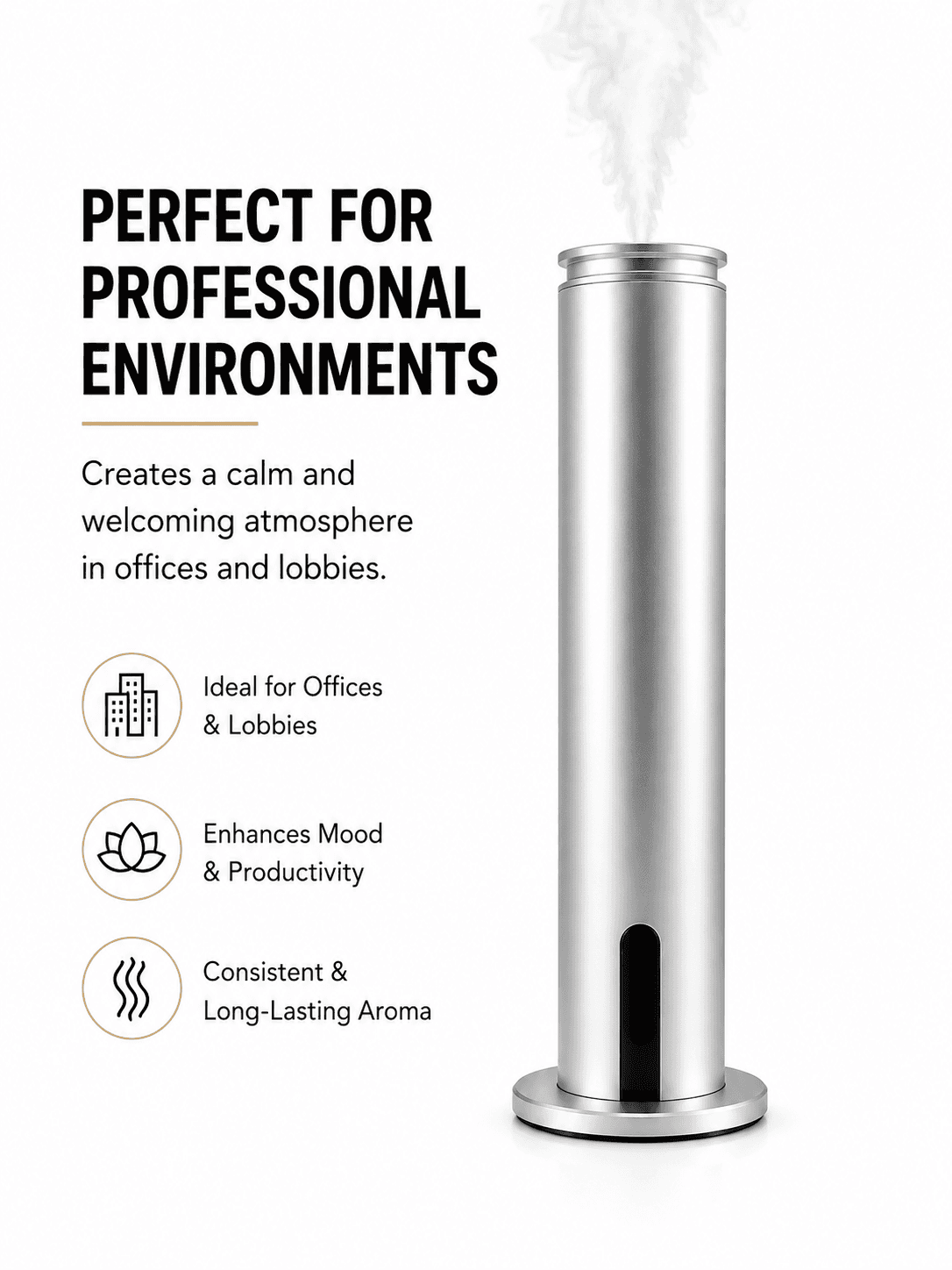STARQ Aura Luxury Smart Air Scent Diffuser Waterless Aroma Machine Cold Atomization Ultra Quiet No Heat for Office Home Gym & Hotel Includes Complimentary 100ml Starter Pack Perfumes 4