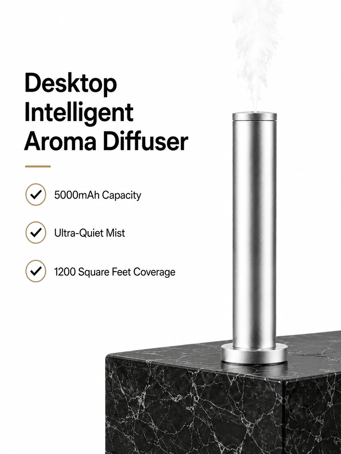 STARQ Halo 2.0 Luxury Smart Air Scent Diffuser Waterless Aroma Machine Cold Atomization Ultra Quiet No Heat for Office Home Gym & Hotel Includes Complimentary 100ml Starter Pack Perfumes 5