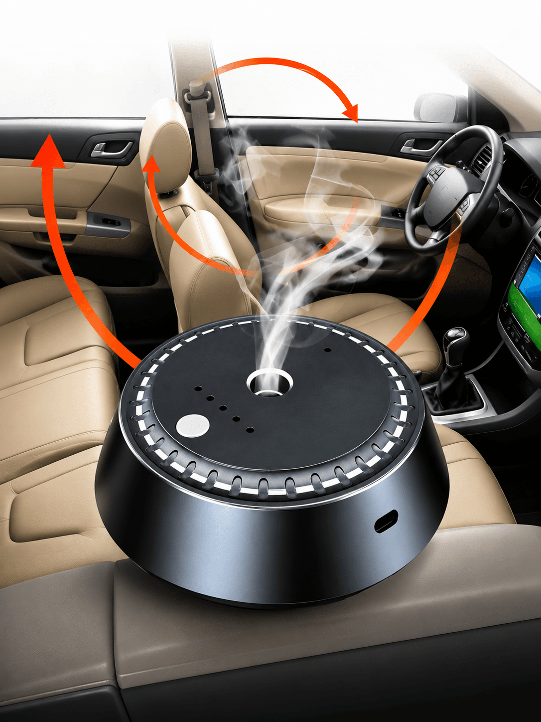 STARQ Smart Car Aroma Diffuser Rechargeable Air Freshener Mist Dispenser with Auto On/Off, 3 Speed Modes & Stylish Interior Decor (S6) 3