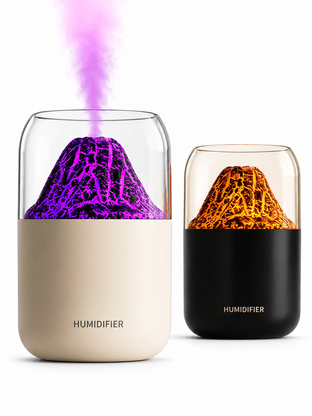 STARQ Volcano Flame Aroma Humidifier with LED Night Light, Cool Mist Diffuser, USB Powered, Portable Air Purifier for Home, Office & Bedroom, (White) 3