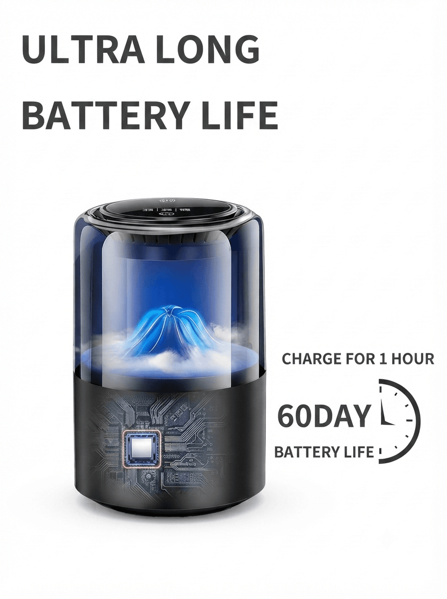 STARQ Smart Car Aroma Diffuser Rechargeable Air Freshener Mist Dispenser with Auto On/Off, 3 Speed Modes & Stylish Interior Decor (S5) 5