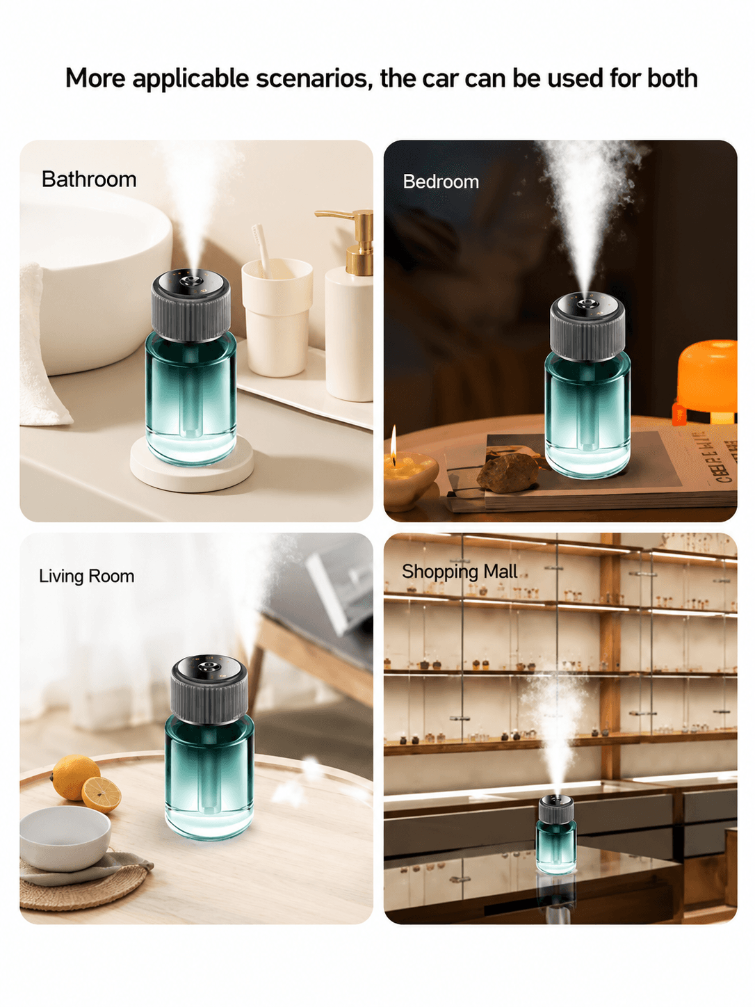 STARQ Smart Car Aroma Diffuser Rechargeable Air Freshener Mist Dispenser with Auto On/Off, 3 Speed Modes & Stylish Interior Decor (Cosmo) 5