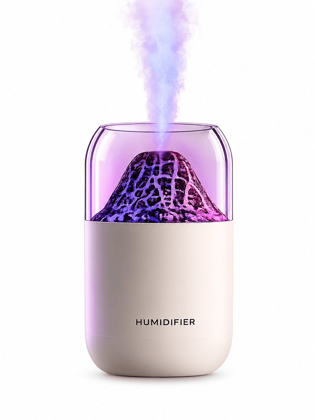 STARQ Volcano Flame Aroma Humidifier with LED Night Light, Cool Mist Diffuser, USB Powered, Portable Air Purifier for Home, Office & Bedroom, (White) 2