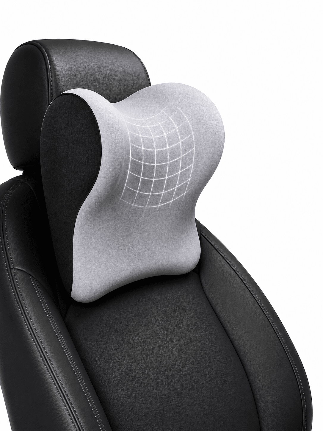 STARQ Premium Car Seat Cushions Combo Seat Back Support, Neck Rest Pillow, Seat Cushion for Driving Seat Memory Foam, Cotton Cover Ergonomic Car Cushions Pillows (Black) 4
