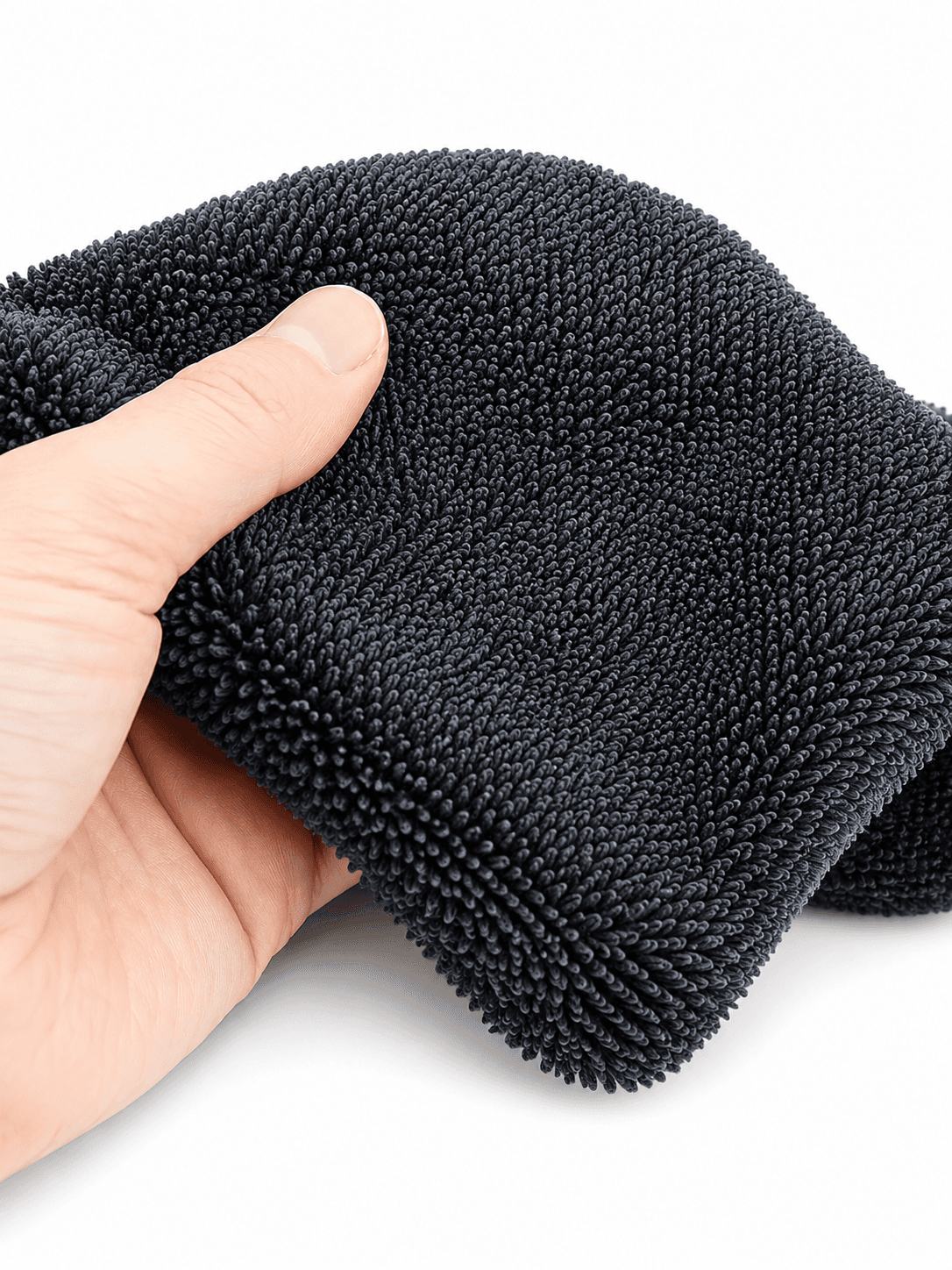 STARQ 1200 GSM Microfiber Car Cloth 40x60 cm Twisted Loop Super Absorbent Drying Towel Edgeless Lint-Free Scratch-Free Plush Cloth for Car Detailing Grey 5