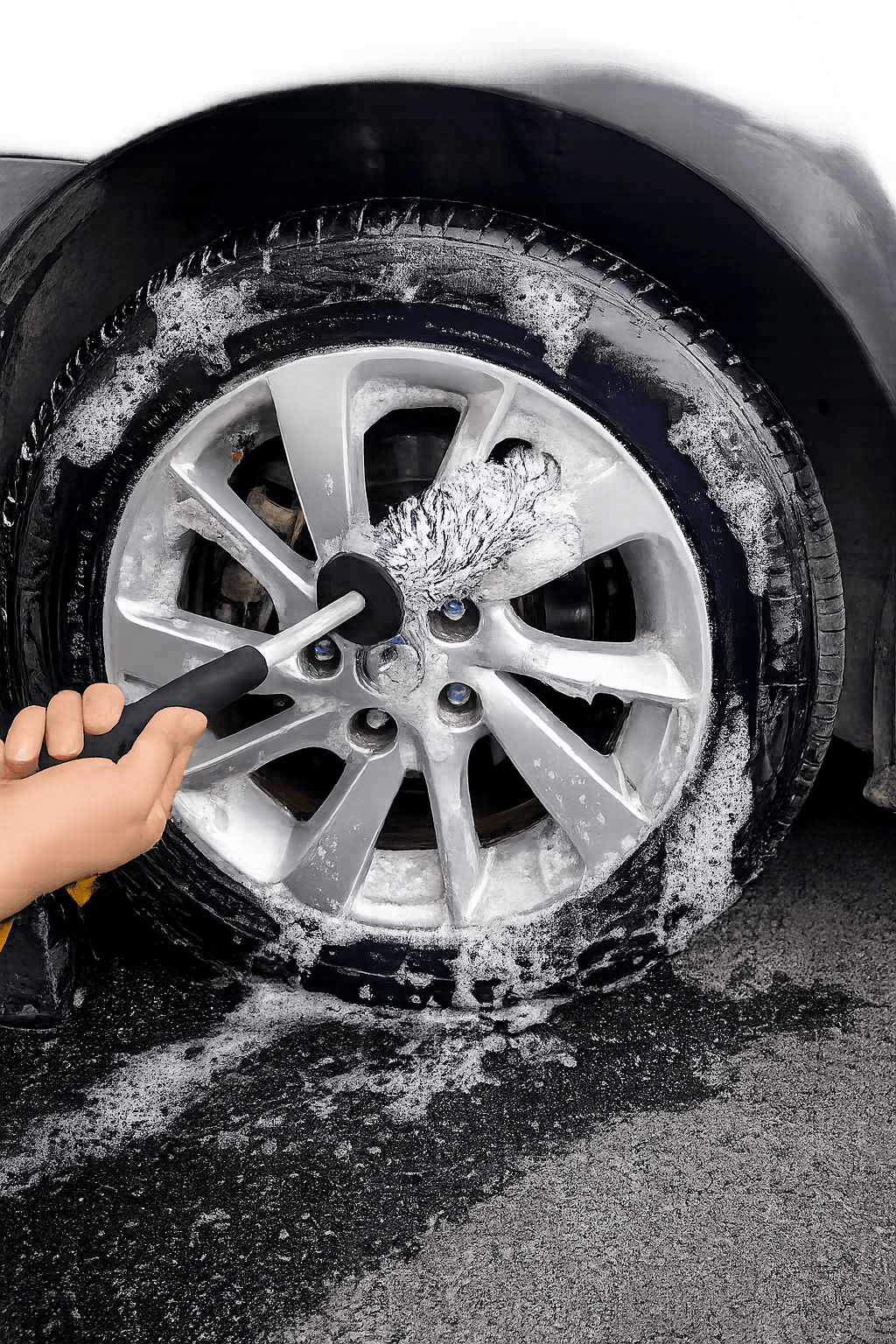 STARQ Car Wheel Cleaning Brush, Rim Cleaning Microfiber Brush, Car Detailing Brush Tool Gap Cleaning, Soft Cleaning Brush 2