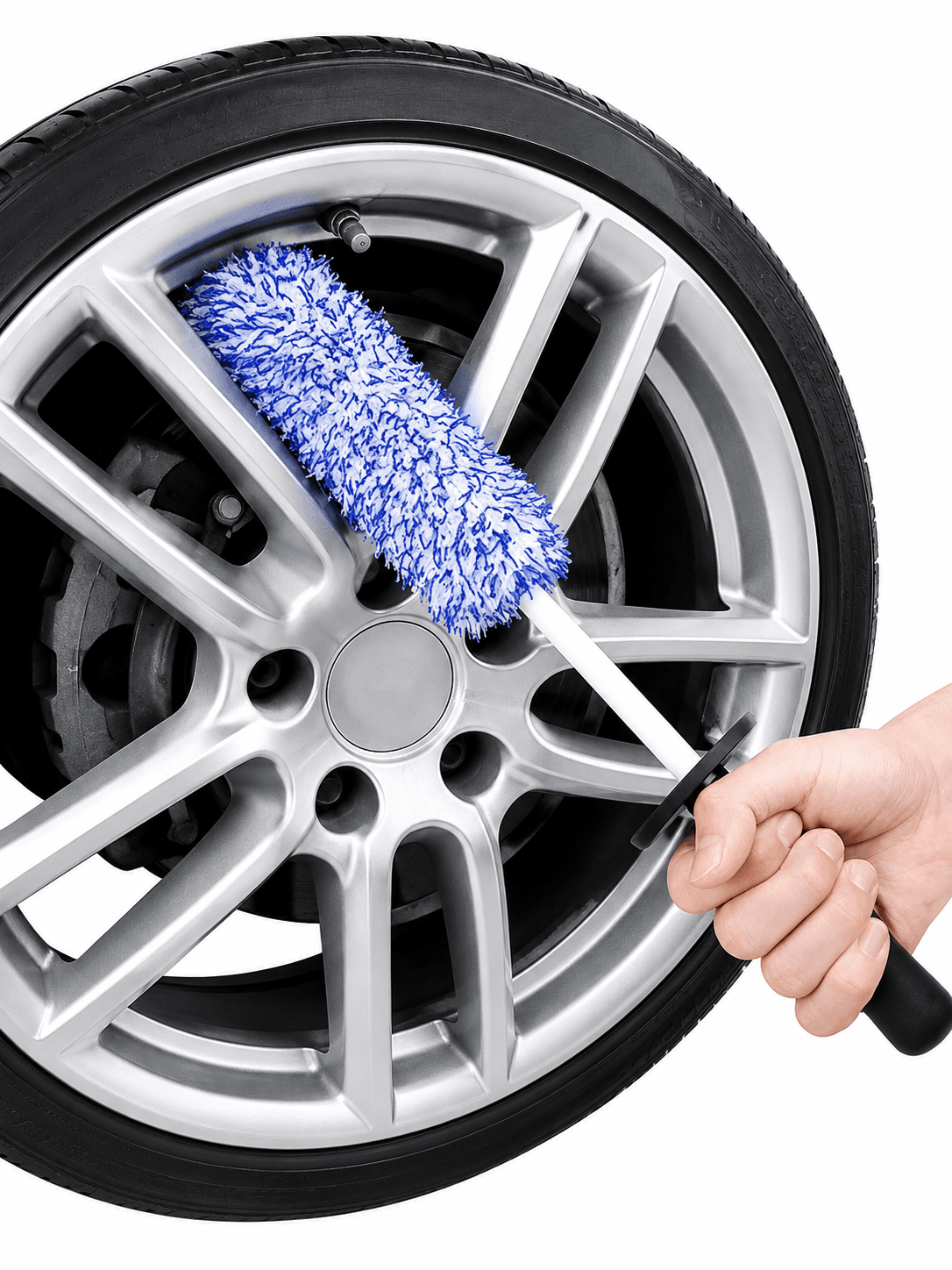 STARQ Car Wheel Cleaning Brush, Rim Cleaning Microfiber Brush, Car Detailing Brush Tool Gap Cleaning, Soft Cleaning Brush 3
