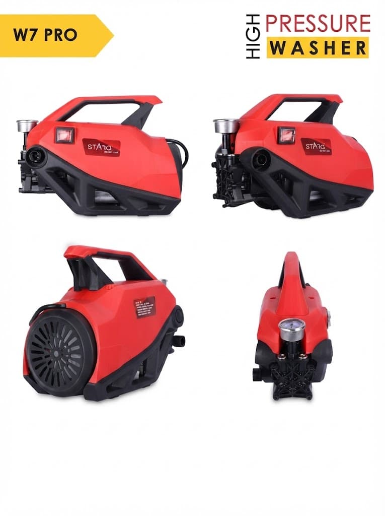 STARQ® W7 2700W | 270 Bar | Heavy Duty High Pressure Washer | Red (Pro) 3