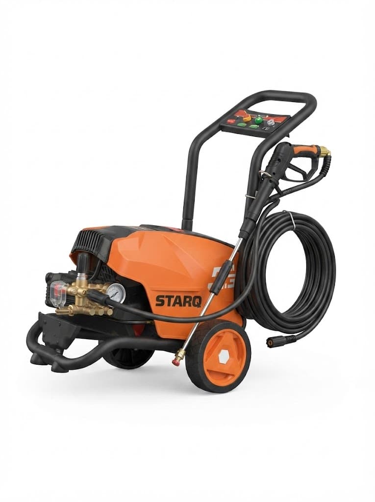 STARQ STPMDC 4.5 Commercial High Pressure Washer with PMDC Motor India’s 1st PMDC Pressure Washer 3300W 4.5HP 250 Bar 21 LPM 15m Hose for Car Bike Home & Truck Cleaning 3