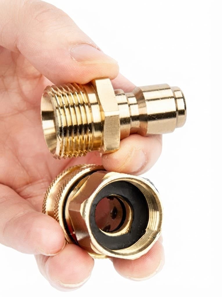 STARQ 2 QD SETS Quick Connect Adapter Fittings for Pressure Washer Hose Pipe M22 x 15 (Set of 2 Male and 2 Female) 4