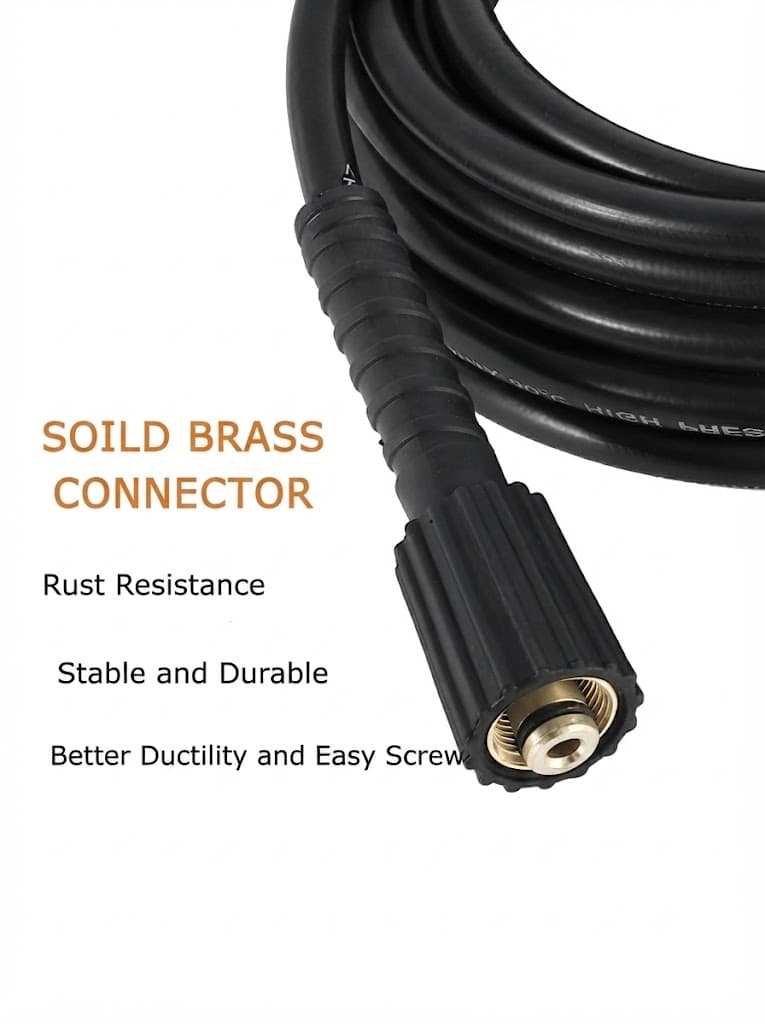 STARQ (15 Meter) Heavy Duty Black Molded Pipe Compatible With QT30 Only M22x14mm Hydraulic steel braided Hose pipe R1 5