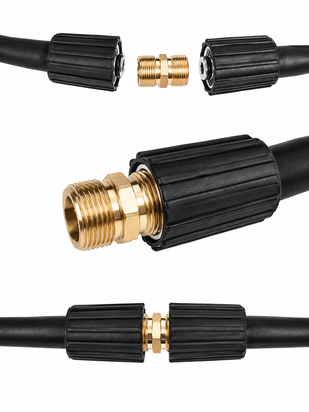 Starq Heavy Duty Hydraulic Hose Pipe for Pressure Washers 8Mtr with M22 Hose Pipe Extender/Jointer - Steel Braided Rubber Industrial Grade I Durable I Pressure Resistant I M22 x 15 Thread 2
