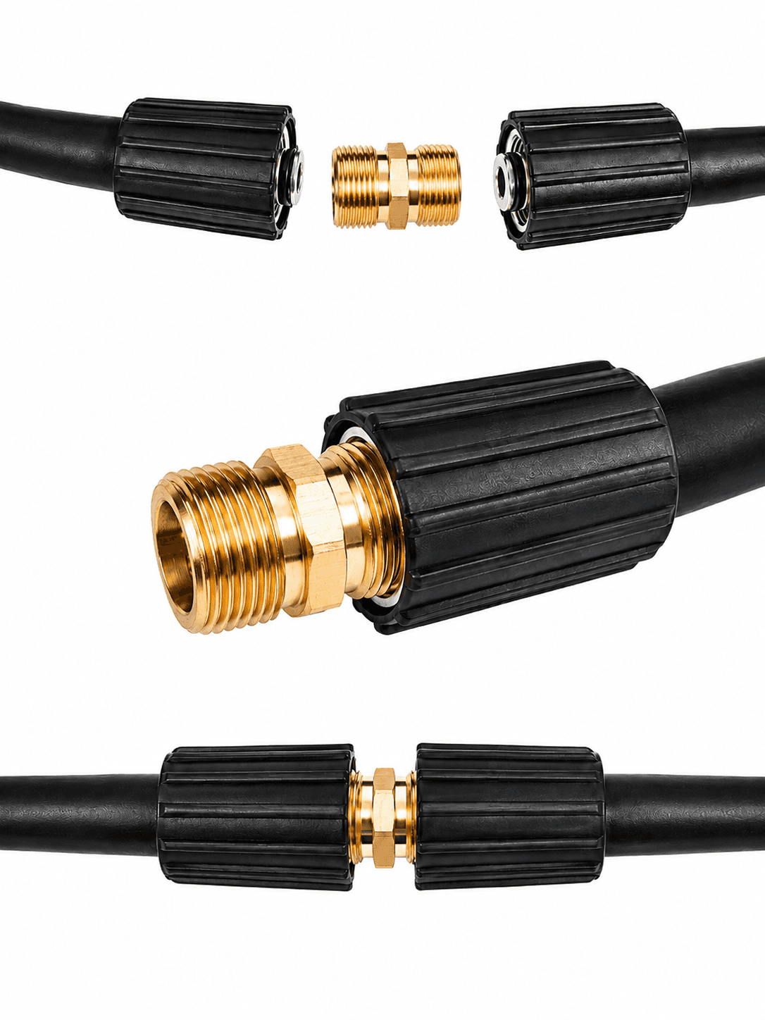 Starq Heavy Duty Hydraulic Hose Pipe for Pressure Washers 8Mtr with M22 Hose Pipe Extender/Jointer - Steel Braided Rubber Industrial Grade I Durable I Pressure Resistant I M22 x 15 Thread 5