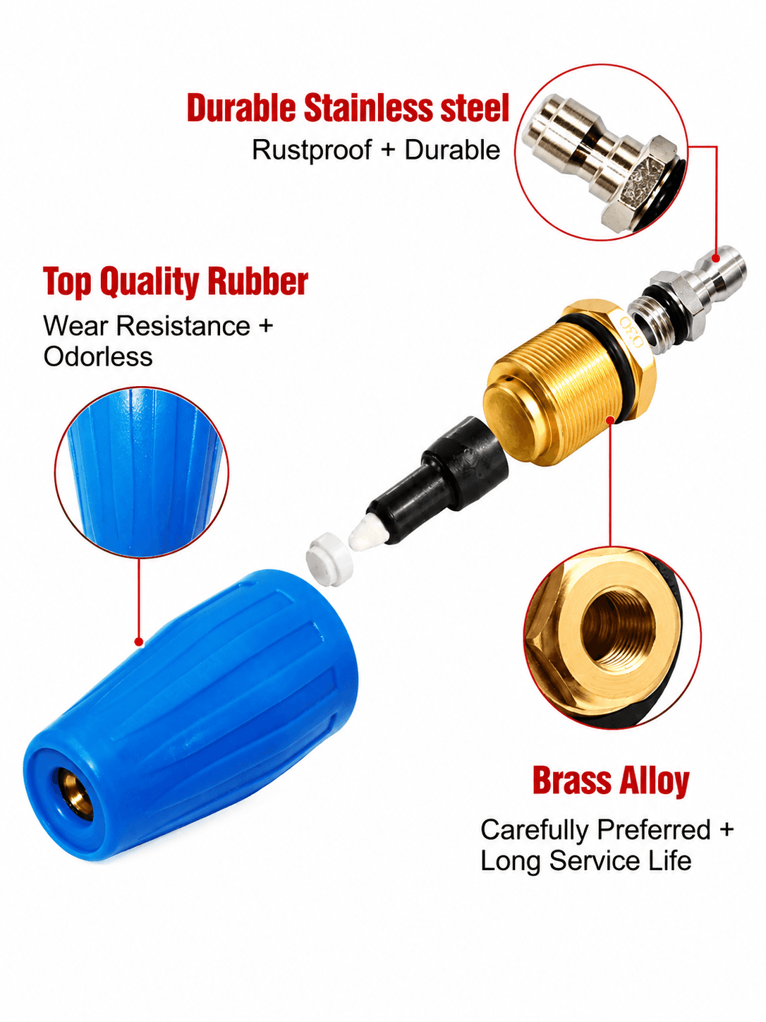 STARQ WASHER TURBO ROTATING BRASS NOZZLE WITH I/4 MALE CONNECTOR (040 BLUE) Rs. 9,999.00 2