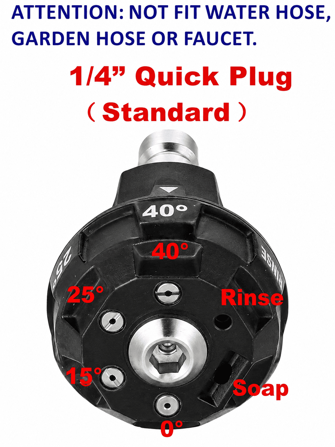 STARQ Pressure Washer Nozzle Tips, 6-in-1 Quick Changeover, Adjustable Pressure Washer Nozzle with 1/4 Inch Quick Connect 3