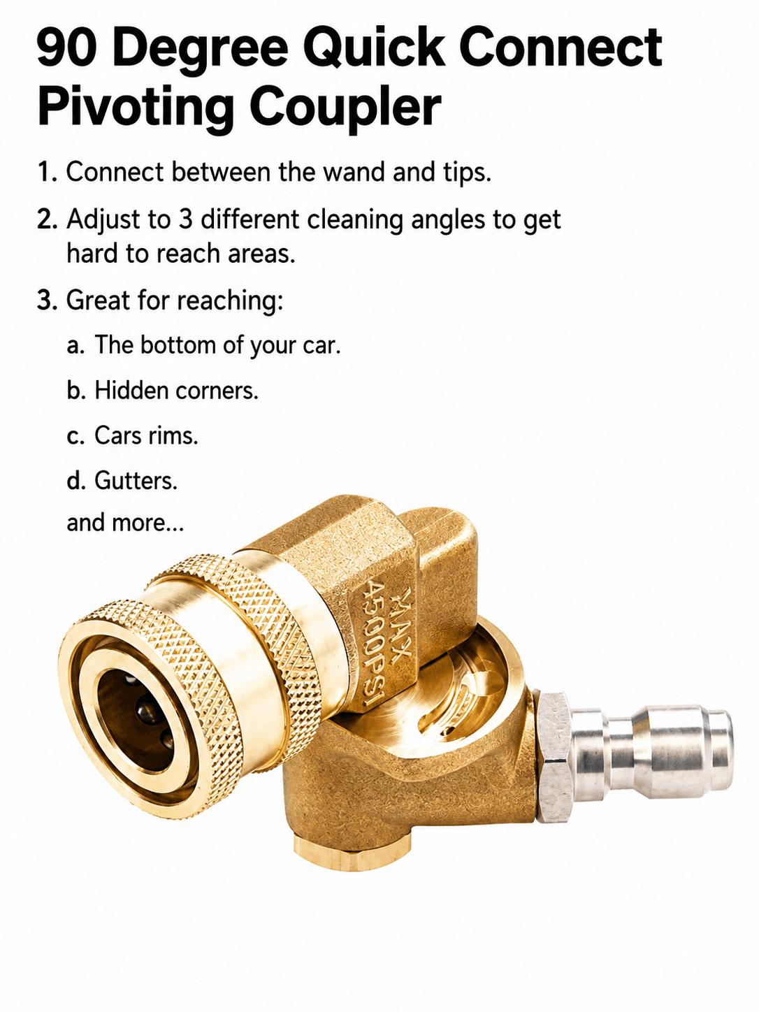 STARQ Degree Angular Attachment to Clean Wheel Arches (Golden), Metal 3
