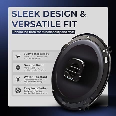 Two Way 6 Inches High Bass Coaxial Speakers 3
