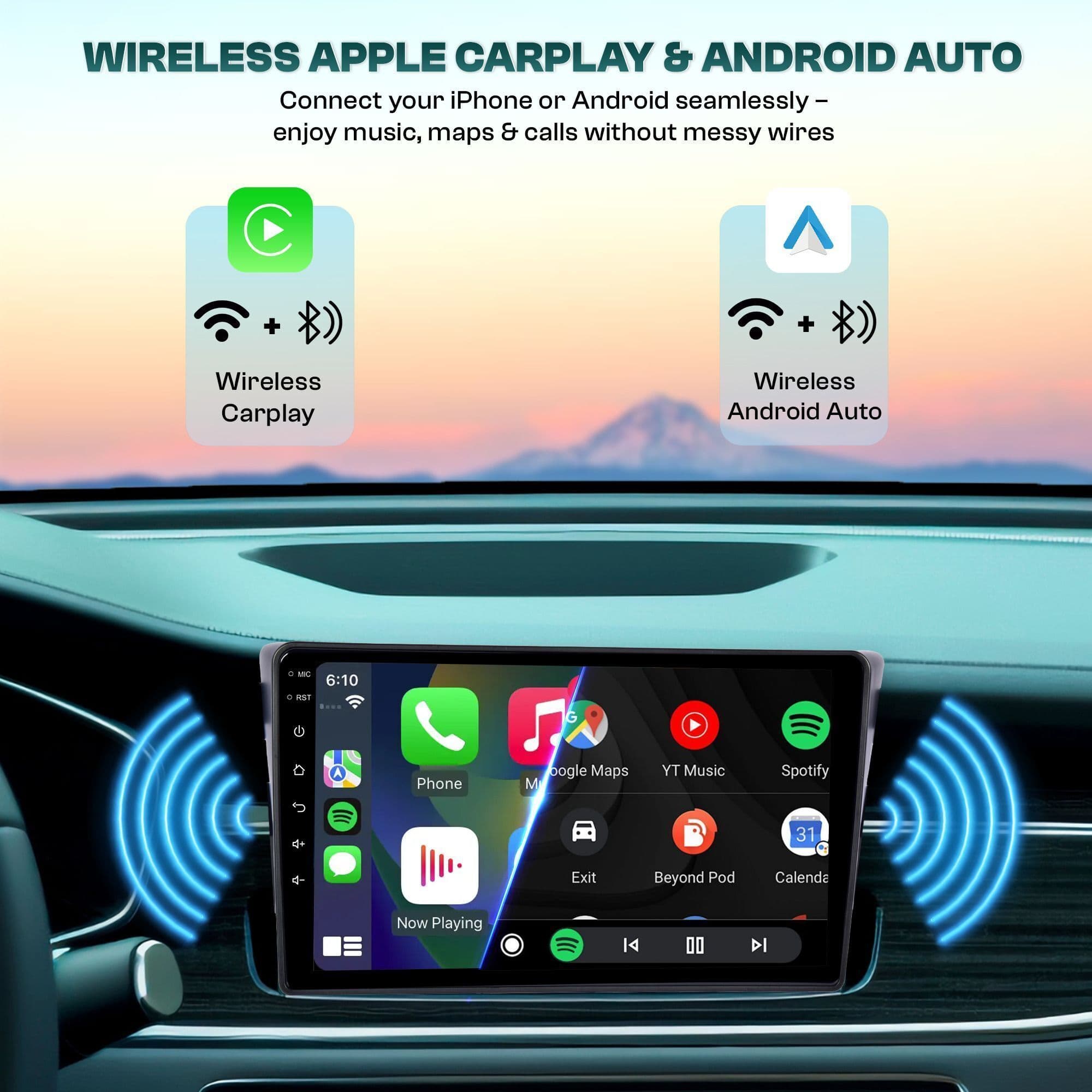 BASSOHOLIC 9 Inch Android 10 System for Alto K10 with 2GB/16GB RAM & ROM/HD Display/GPS/SWC 2