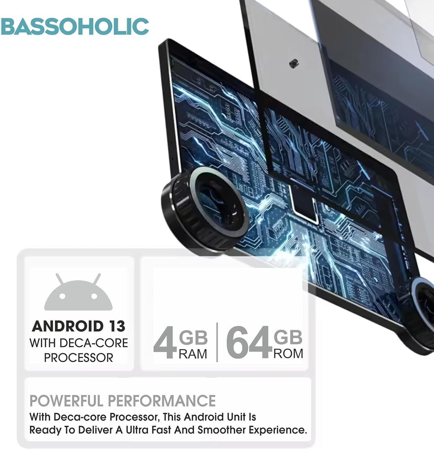 BASSOHOLIC Android CarPlay | 4GB 64GB | Multimedia Screen for Baleno | Bluetooth GPS BO0 Car Stereo 2
