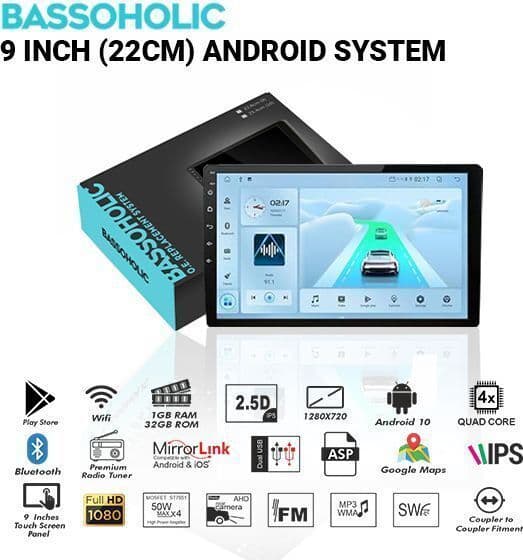 BASSOHOLIC 9 Inch Android 10 S 2