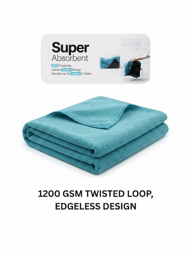 Microfiber Vehicle Washing Cloth  (Pack Of 1, 1200) 5