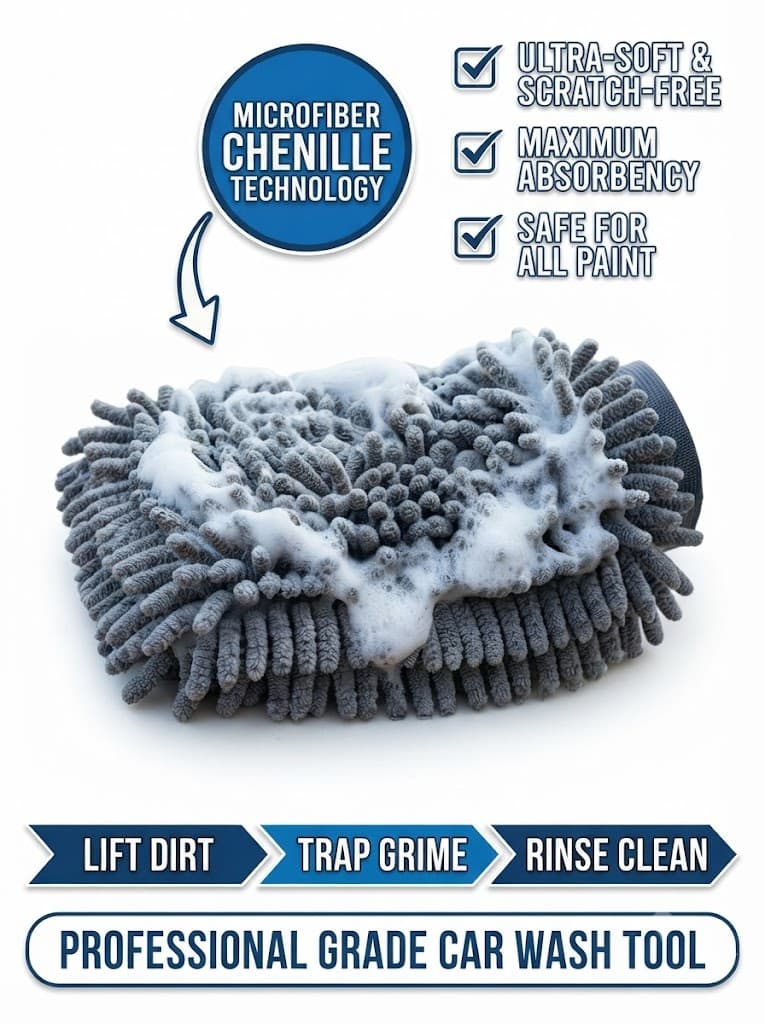 Chenille Microfiber Wash Mitt - Ultra Soft, Extra  3