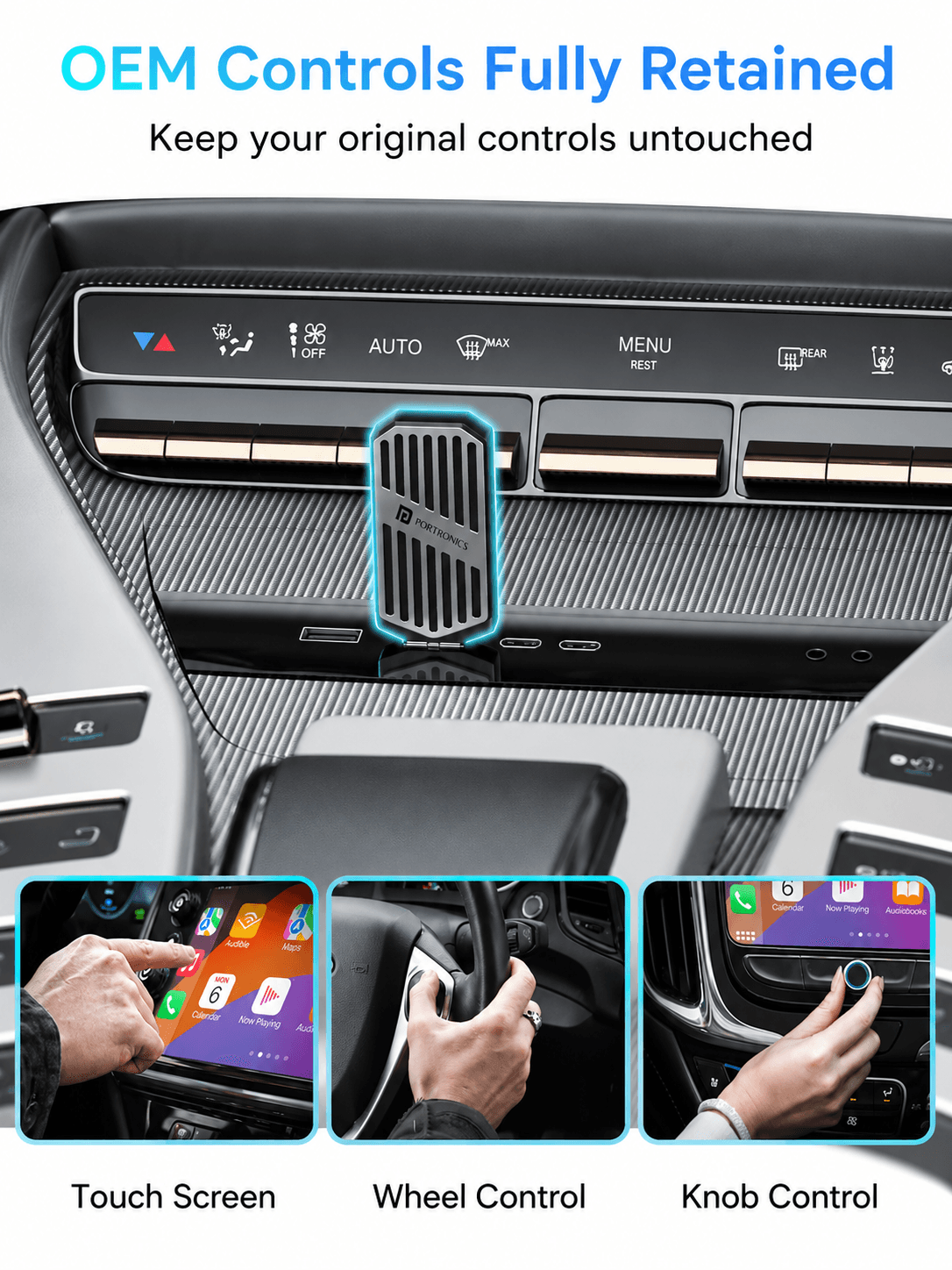 Tune
Wireless Connectivity | Compact Size | Retains Original Controls | For Android Auto & Apple CarPlay 4