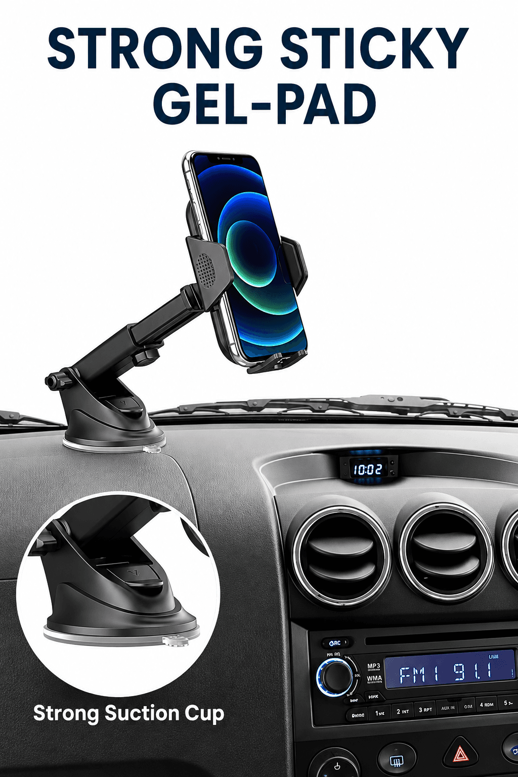 Clamp M
Adjustable Height | 360° Rotation | Suction Cup Mount | 180° Pivot 5