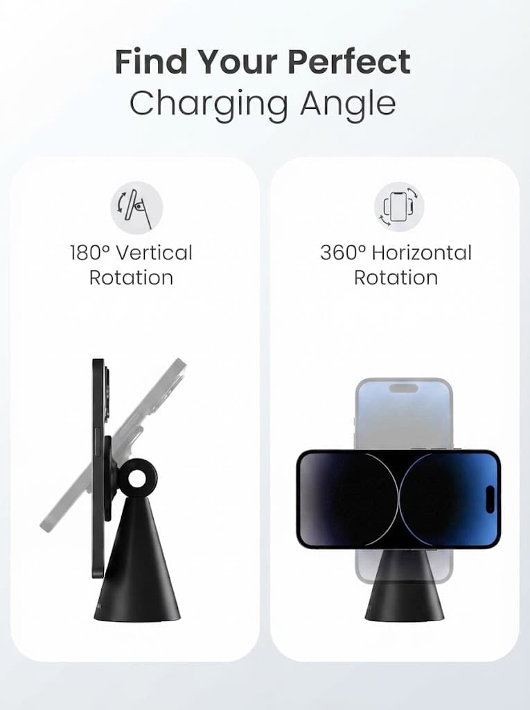 Mogun 5
Strong Magnetism | 360 Degree Rotation | Sturdy Build | Tailored for Magsafe 3