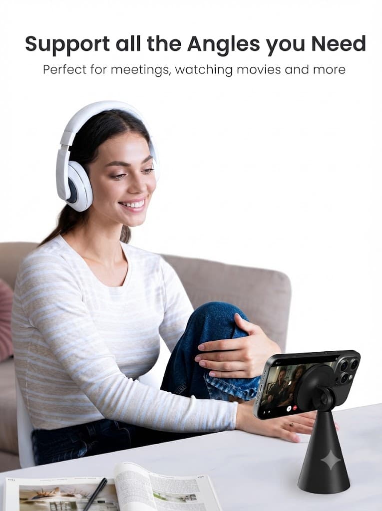 Mogun 5
Strong Magnetism | 360 Degree Rotation | Sturdy Build | Tailored for Magsafe 4