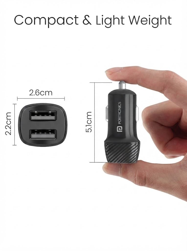 Car Power 5
Dual Output | USB Ports | 12 Watts Total 4