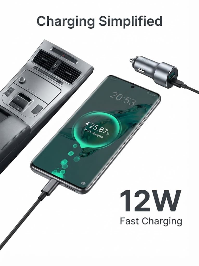 Car Power 5
Dual Output | USB Ports | 12 Watts Total 5