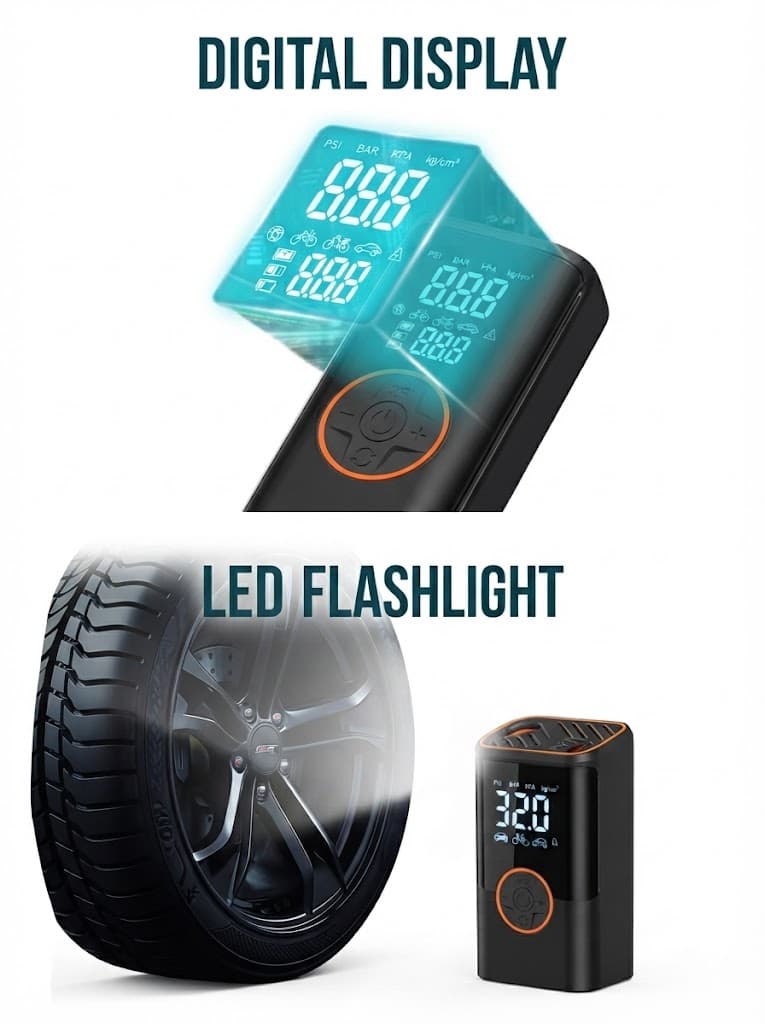 Vayu 4.0
Pre-set Inflation Modes | Digital Display | Dual Power Source | 2 x 2000 mAh Battery  3