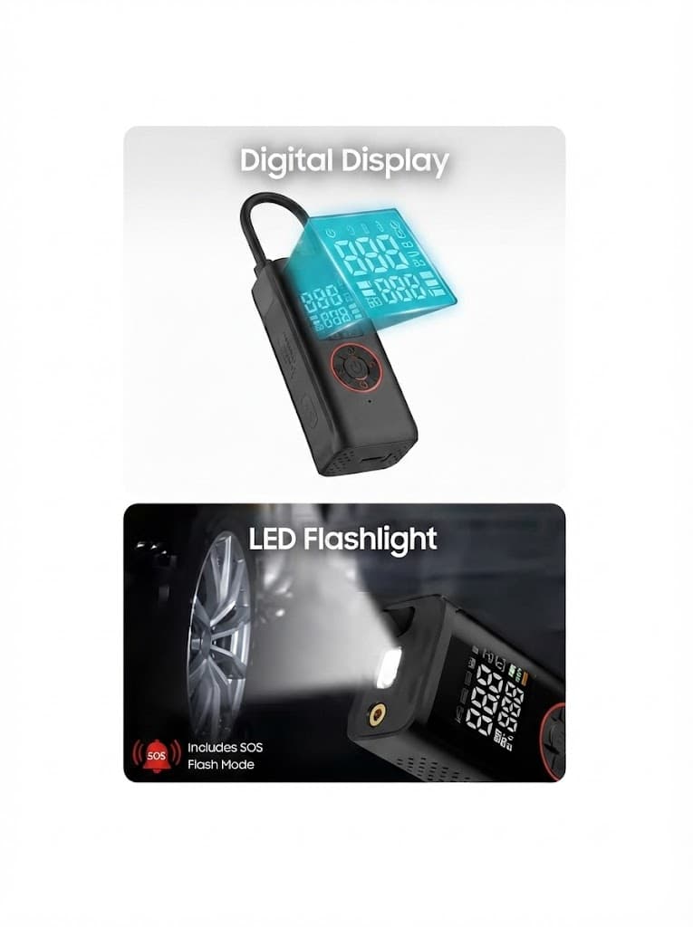 Vayu 7.0
Pre-set Inflation Modes | Built-In Flashlight | 2 x 2000 mAh Battery 2