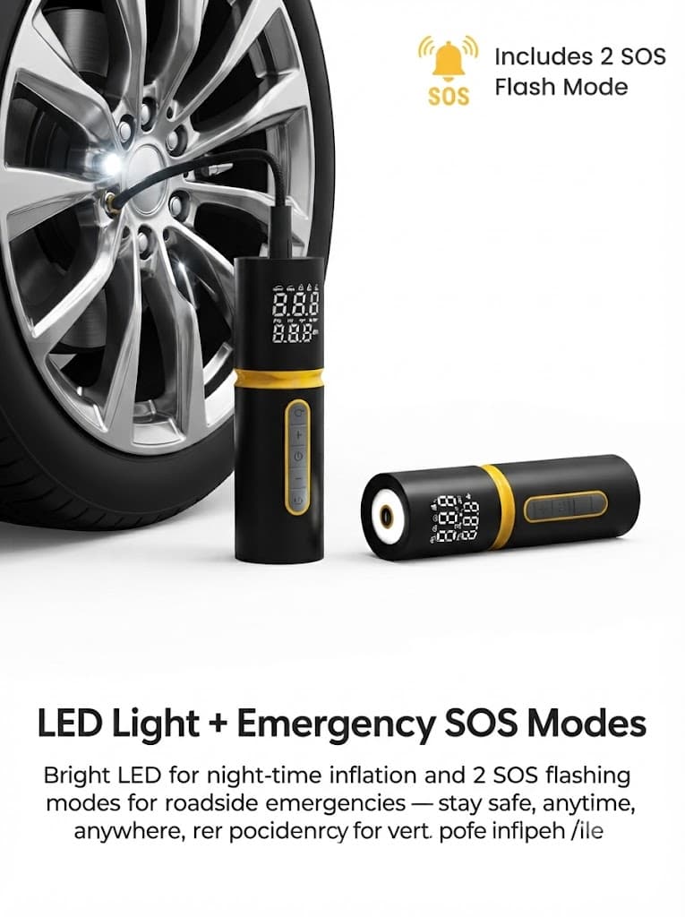 Vayu 5.0 Lite
150 PSI Corded Inflator | 3m Power Cord | Digital Display | Preset Modes | For Cars, Bikes, & Sport Balls 5
