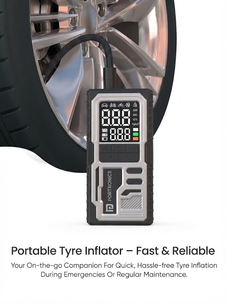 Vayu 10
Portable & Rechargeable Tyre Inflator | Type-C Fast Charging | LED Display | Auto Shut-Off | For Car, Bike & Sports Balls 3