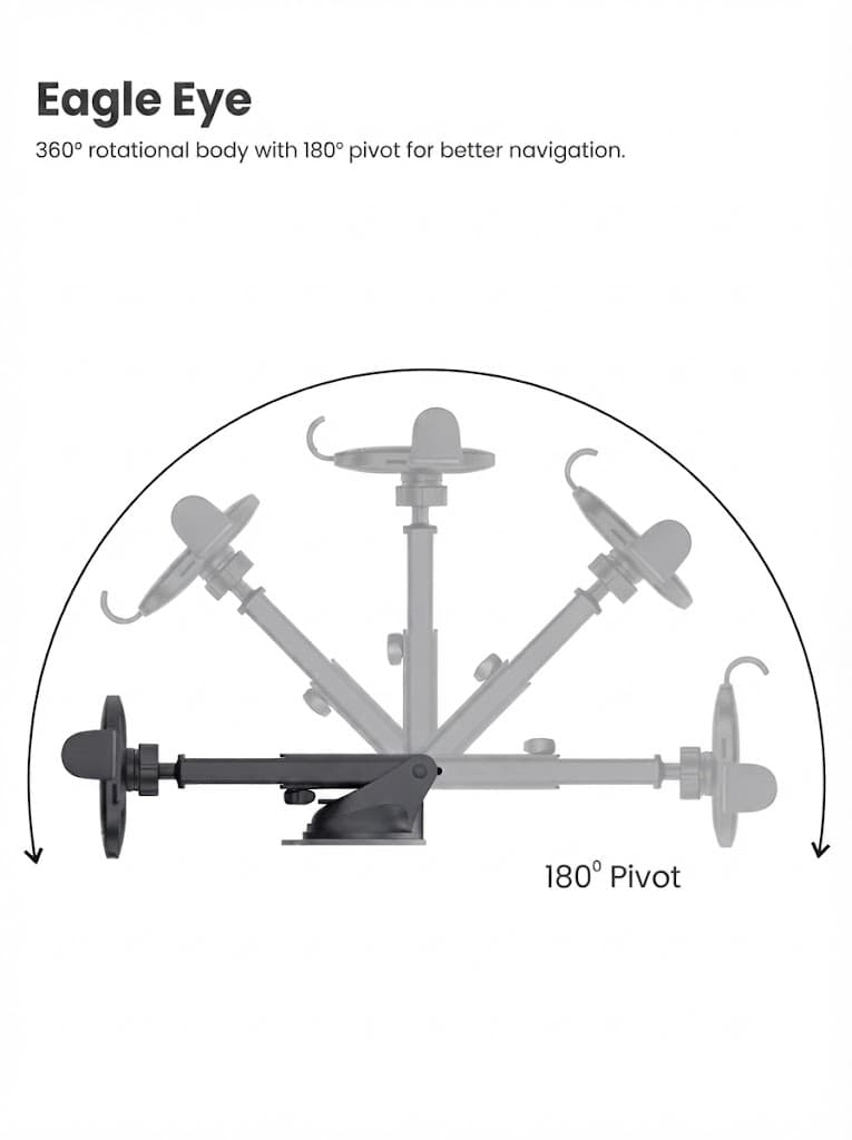 Clamp M2
Adjustable Height | 360° Rotation | Suction Cup Mount | 180° Pivot 5