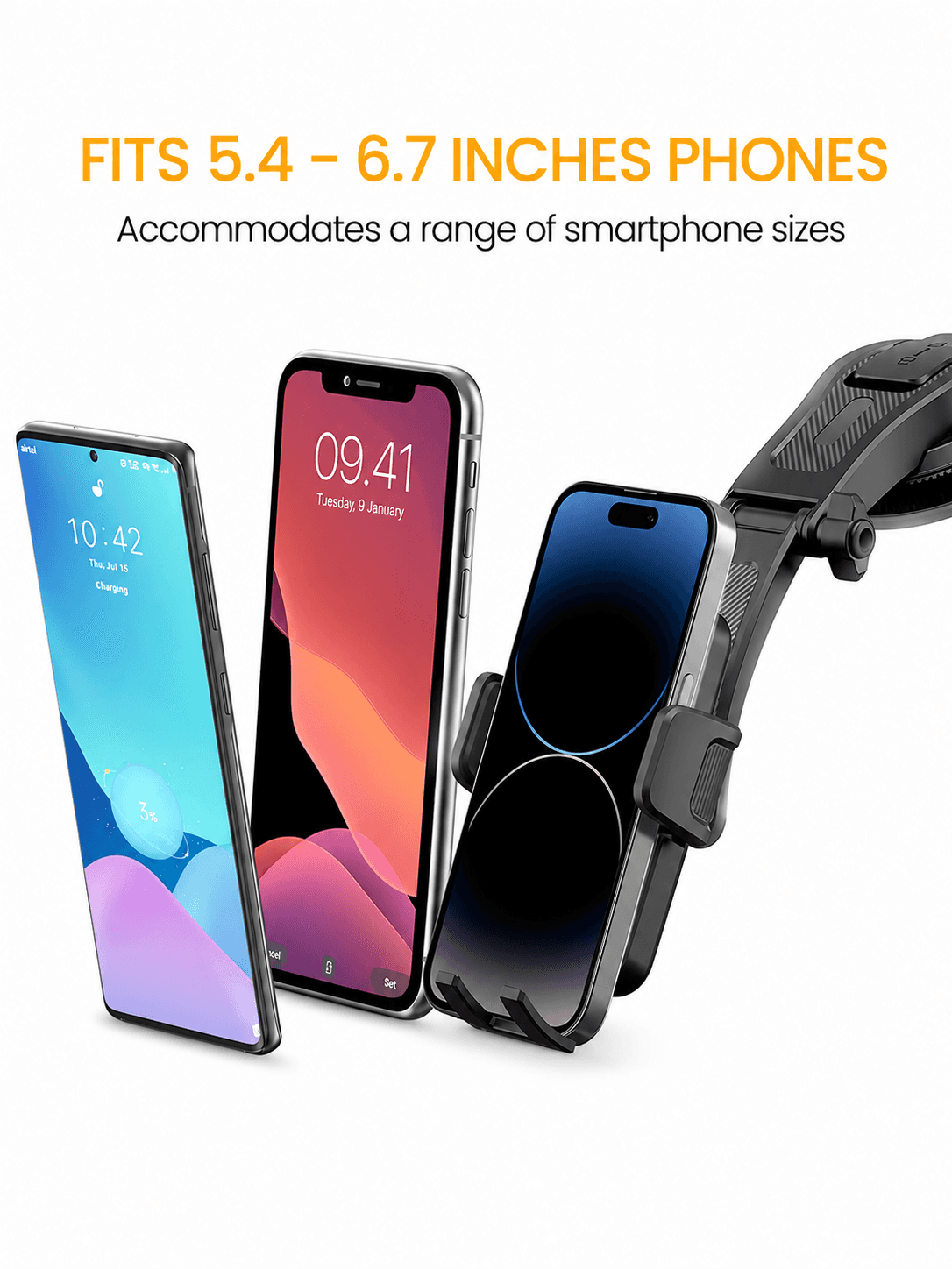 Clamp M5
Rotation Base | Pivot Arm | Suction Cup Mount | 5.4” – 7.6” Phones 4