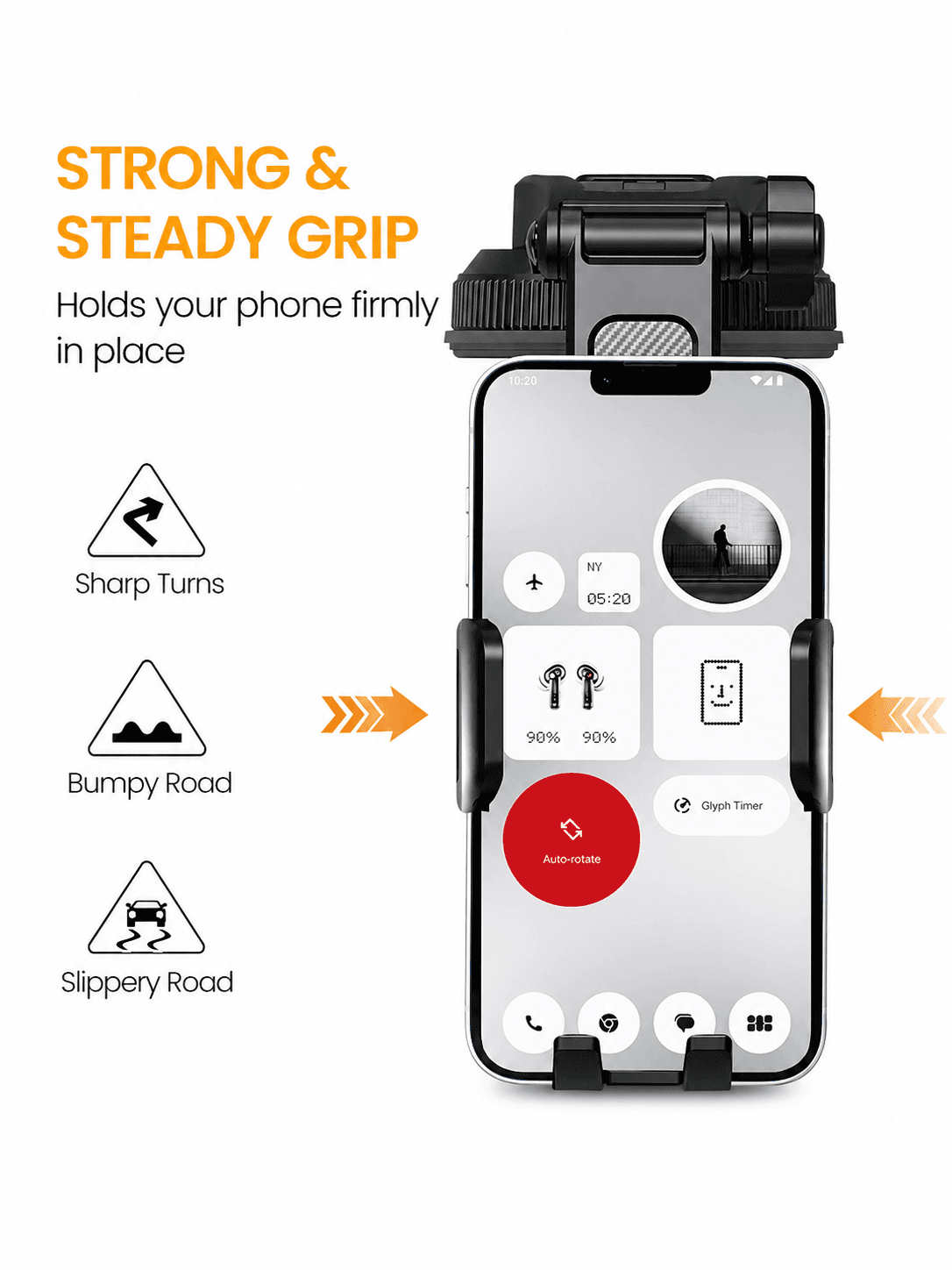 Clamp M5
Rotation Base | Pivot Arm | Suction Cup Mount | 5.4” – 7.6” Phones 5