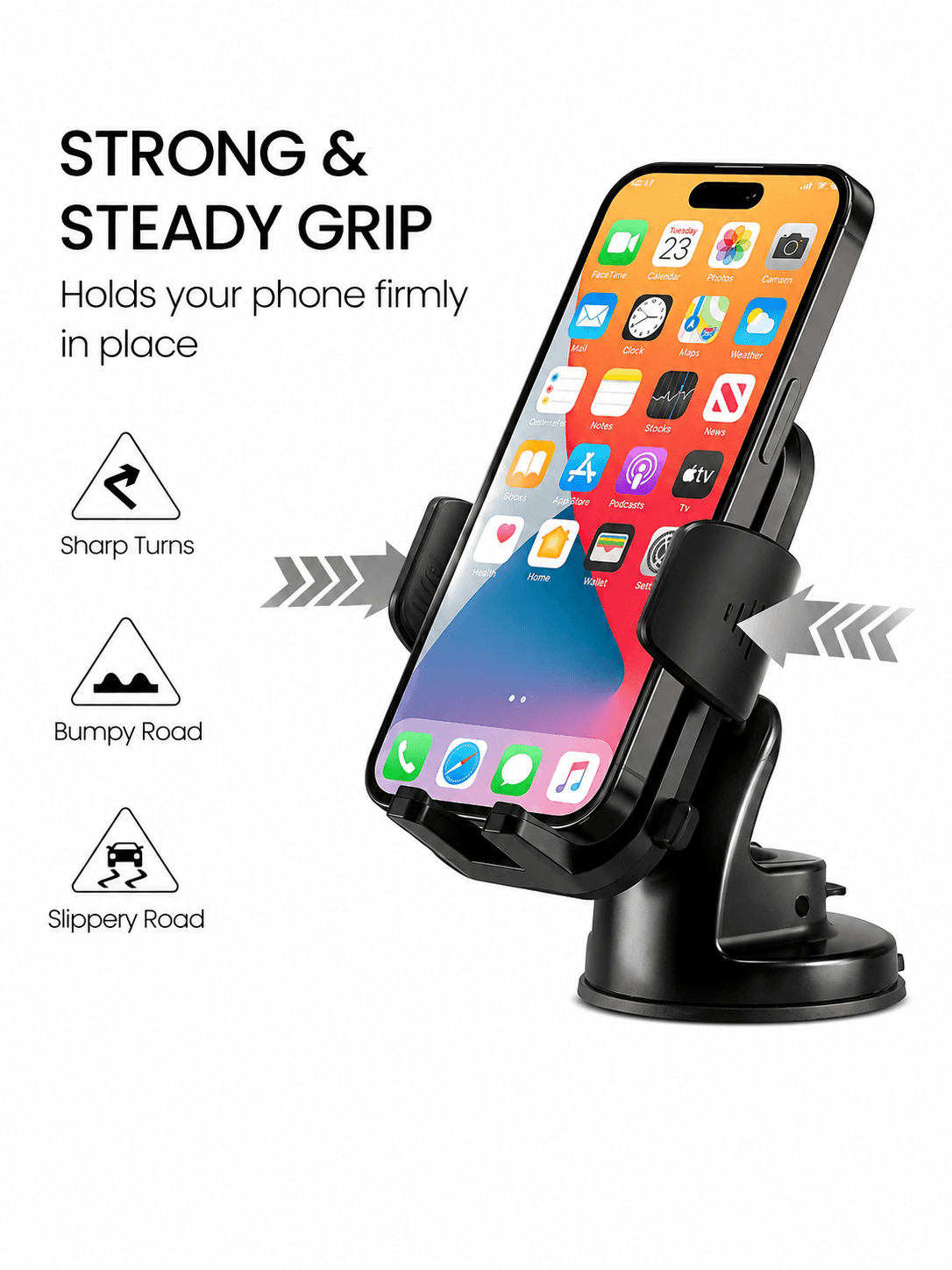Clamp M4
180° Rotation | One-hand Operation| Suction Mount | Shock-resistant Grip 2