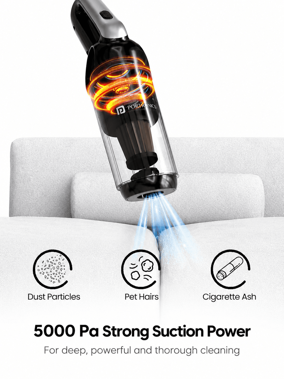 Mopcop 3
Strong Suction | Washable HEPA Filtration | Rechargeable Battery |Multi-Purpose Nozzles 5