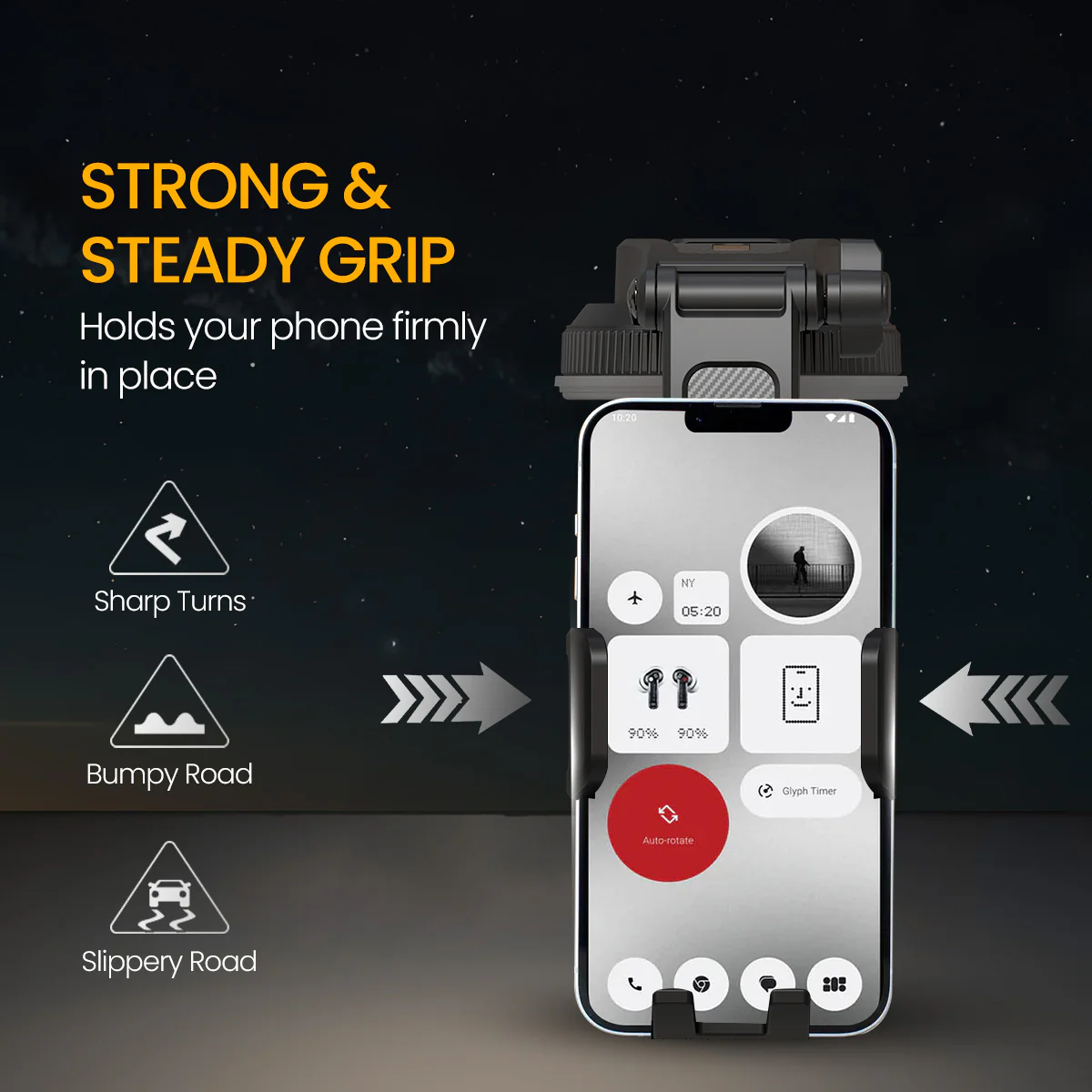 Clamp M5
Rotation Base | Pivot Arm | Suction Cup Mount | 5.4” – 7.6” Phones 5