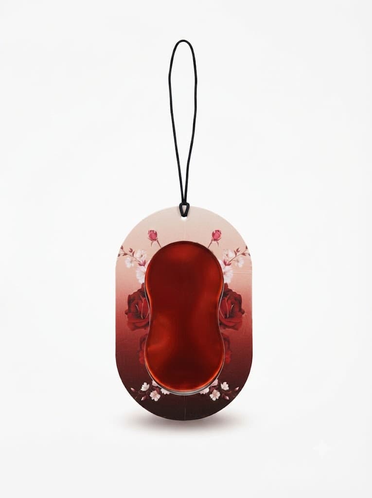 Gel Wink Hanging Car Perfume: Pack of 4 | Rose | Long-Lasting Premium Car Fragrance 2